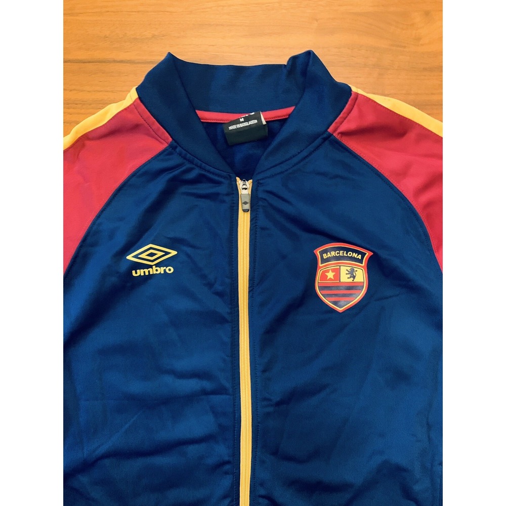 Vintage Barcelona Soccer Umbro Jacket Men's M Full Zip Warm-up FCB Futbol Soccer